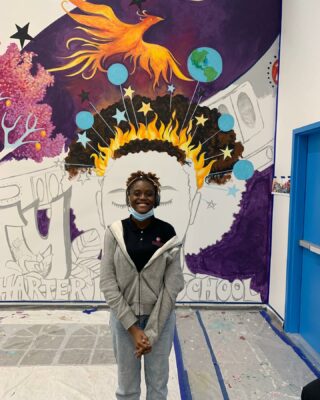Shout out to Fathia Aromire ‘22 who will be attending Wheaton College on a full ride as a @possefoundation scholar next year!!! 🎉 

And peep the way our new mural by @nycthrive reflects our wonderful community 👸🏿🔥🌎